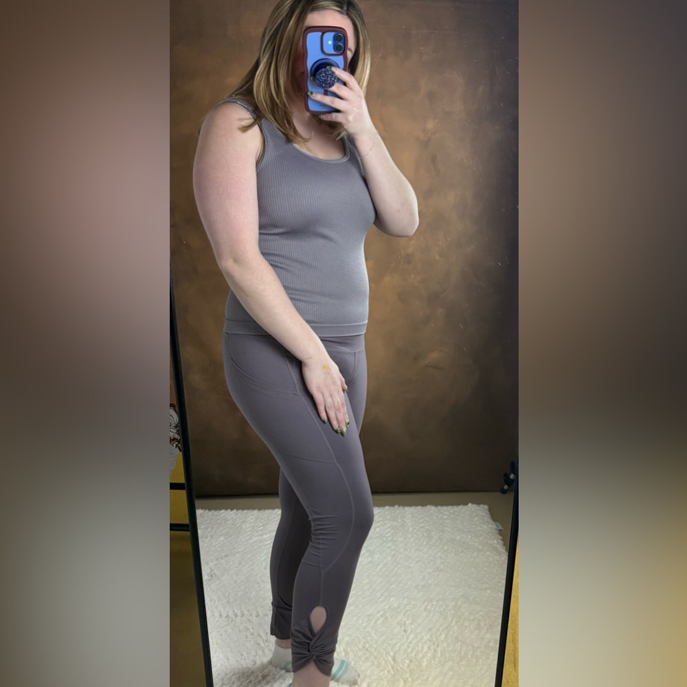 a new day Ribbed Tank Top in Charcoal